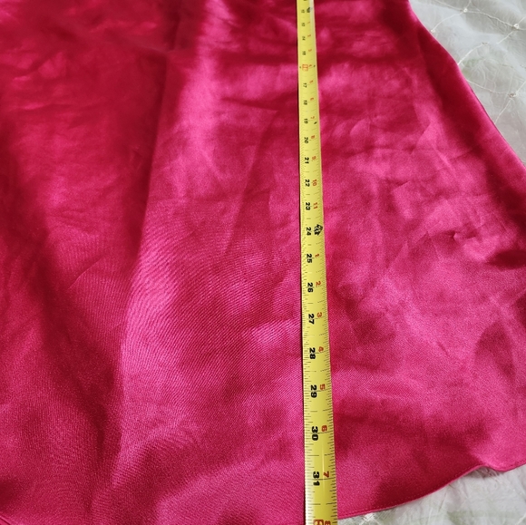 Magenta Satin Slip - Picture 6 of 7